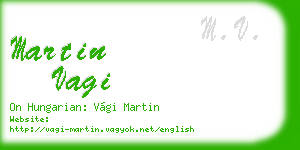 martin vagi business card