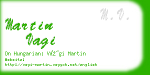 martin vagi business card